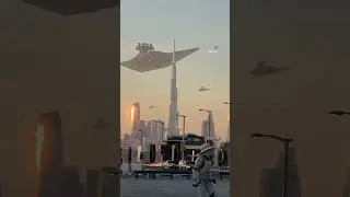 Star wars visits burj khalifa  in Toronto - Science Fiction and Real Life #hoax #science  #starwars