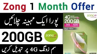 Zong 200gb internet package | zong 4g sim switch offer | zong monthly internet package 2025