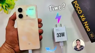 POCO X6 Neo Battery Charging Test 0 to 100% with 33W Time ? Best 5G Amoled Mobile Under 15k 🔥