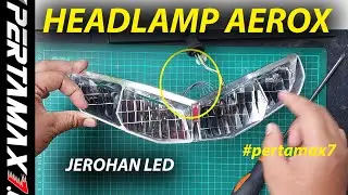 Bongkar Headlamp Yamaha Aerox 155 OLD  Lampu Depan LED 💡🔦🛵 #yamaha #aerox #aeroxold #led #headlamp