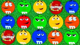 Satisfying Video | Relaxing ASMR Unpacking Colorful Skittles & Tasty M&M'S Candy From Bright Tins