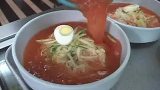 Korea Noodle kimchi -水キムチそうめん-죽여주는동치미국수-KARMSTV