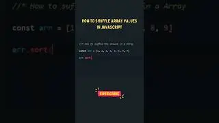 How to shuffle values in array in javascript 