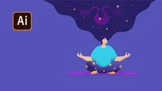 Как нарисовать персонажа в программе Adobe Illustrator \ How to draw a character in  Illustrator
