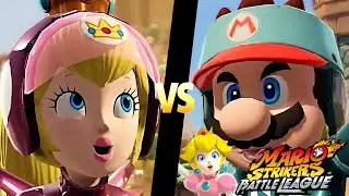 Mario Strikers Battle League Team Peach vs Team Mario in Desert Ruin