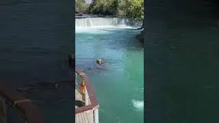 водопад в Манавгат, Турция. специальны были взяты плавки что бы поплавать в этой воде