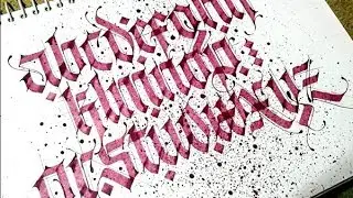 CUSTOMIZED GOTHIC CALLIGRAPHY ALPHABET LOWER CASE