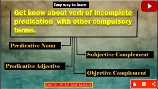 Verb of incomplete predication || verb complement || Verb with no Object