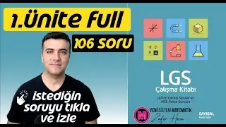 Lgs Çalışma Kitabı Sayısal 1.Ünite Örnek Sorular Matematik Full Tek Video Çözümleri  2023