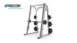 Приседания со штангой в Машине Смита PRECOR 802