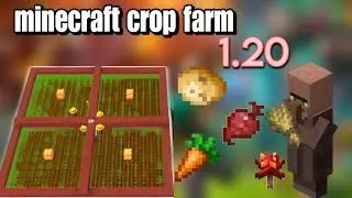 minecraft crop farm |simple minecraft crop farm for beginners |1.20 minecraft |#indianarmy #india