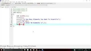 C Program For Array Input Output