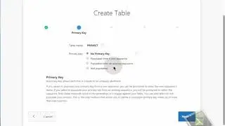Create Table on APEX 5.1.3