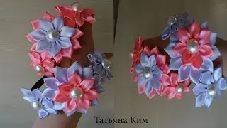 Нежный Ободок Канзаши/Kanzashi Headband