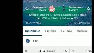 Лига чемпионов Олимпиакос - Тоттенхем хотспур (прогноз бесплатно)