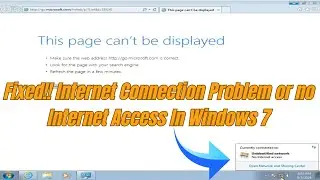 How to Fix Internet Connection Problem or no Internet In Windows 7