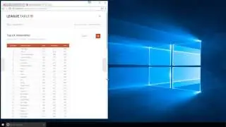 League Table - Make a table responsive