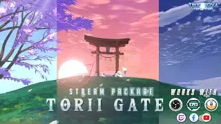 Twitch Animated Japanese Overlay 🌸 Torii Gate 🌸