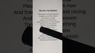 Enjoy You Are The Reason! #lyrics #music #singing #therapy #youarethereason #singalong #karaoke #fyp