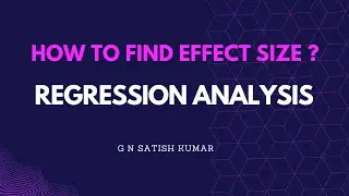How to find Effect Size in Regression Analysis? Cohen's f Effect Size formula
