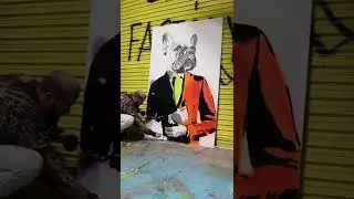 I painted my FRENCHBULLDOG in memory of his legacy. (aeries) 