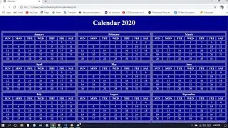 Inner Tables and Creating a Calendar using Html tables  || HTML tutorials || UI infotech