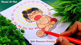 How to Draw Cute Little Hanuman Ji ❤️🚩ll Bal Hanuman Drawing..🙏