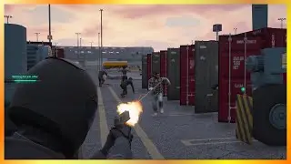 X Pulls Up On People Robbing Ammunation Container | NoPixel 4.0 GTA RP