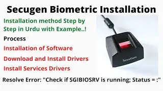 Secugen biometric installation and drivers | resolve Check if SGIBIOSRV is running; Status = : error