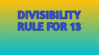 divisibility rule for 13