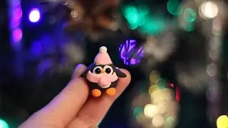 🐧 Как слепить Пингвина из воздушного пластилина. Лепка пигвиненка. Air plasticine // DIY with Mari