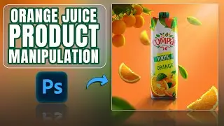 Product advertisement design of Orange Juice in Photoshop | Photoshop Tutorial |