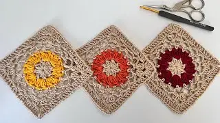 Easy Crochet Granny Square Patterns 💕 Easy Crochet Baby Blanket  / Kare Motif Yapımı #crochet