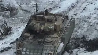 Bradley M2A2 IFV engaging Russian Forces in Stepove near Avdiivka