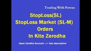 How to place a Stop Loss order on Kite  in Hindi