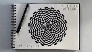 How to Draw a Black and White Circle Art Optical Illusion