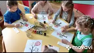 Нетрадиционные техники рисования -"Осеннее дерево"