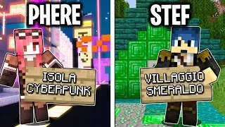 STEF E PHERE DECIDONO COSA COSTRUISCO 3 - ISOLA CYBERPUNK - Minecraft ITA