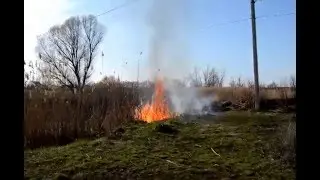 Горел камыш на "маленьком мостике". 06.04.2016. Блокнот Россошь