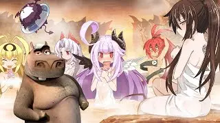 Trillion god of destruction hot spring scene (moto moto sama style!)