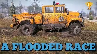 A FLOODED RACE in SnowRunner Season 11 : Lights & Cameras