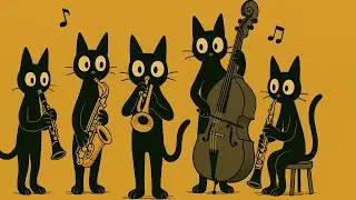 Black Cats’ Golden Swing: Uplifting 1950s Vintage Jazz with Sax & Upright Bass
