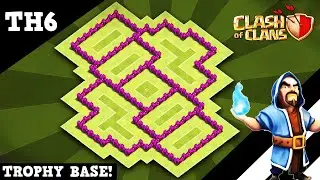 NEW! Th6 (Town Hall 6) Trophy Base With Link 2020!