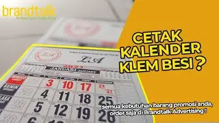 Cetak Kalender Kertas Klem Besi Murah || 085602313693 || Brandtalk Advertising