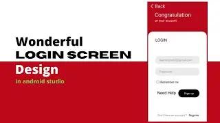 Make a beautiful login screen in android studio | Android Login Screen | Android Studio Tutorial