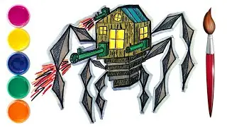 Как нарисовать Домоголового Жуткий дом - голова в реальной жизни | House Head in real life