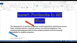 How to Insert Footnote in Word