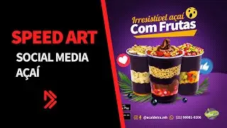 Speed Art - Social Media Açaí (Photoshop 2021)