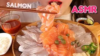 ASMR Salmon & Flatfish 🐟🪸 보들보들 연어와 광어회 💛🧡