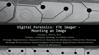 Cyber/Computer Forensics - FTK Imager - Mounting an Image